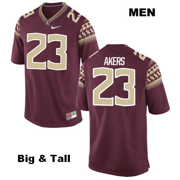 Men's NCAA Nike Florida State Seminoles #23 Cam Akers College Big & Tall Red Stitched Authentic Football Jersey BOJ6169PC